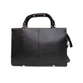 Winchester Slim Briefcase w/ 2 Handles & Long Strap - Midnight Black